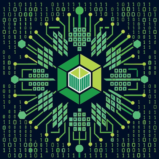 binary code pattern digital technology background abstract matrix programming computer code