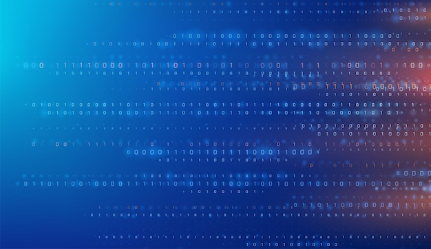binary code patterns form an abstract backdrop visualizing digital data and computational flow