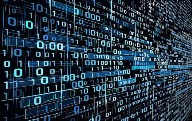 binary code vector background binary zero and one futuristic background for website programming