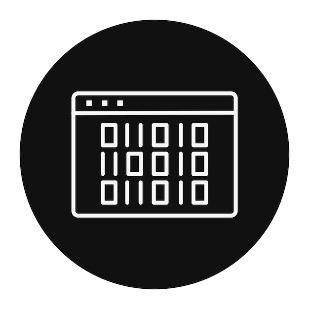 binary code vector illustration