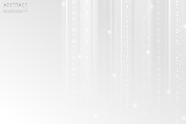 binary code on white background