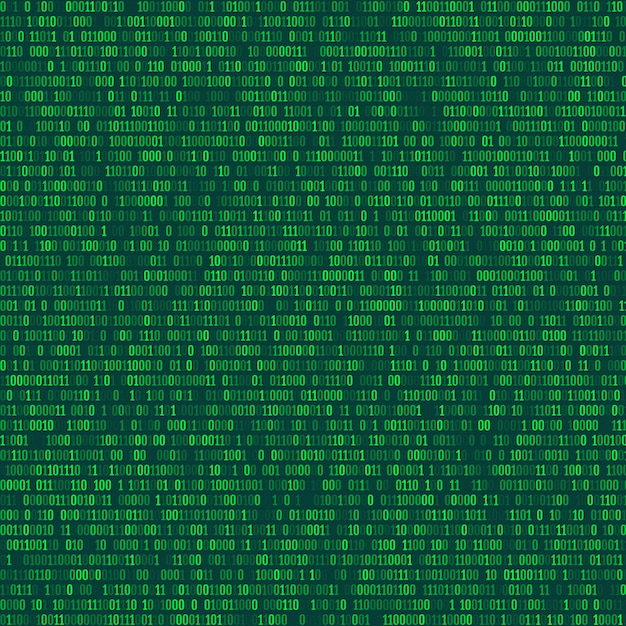 binary computer code repeating vector background