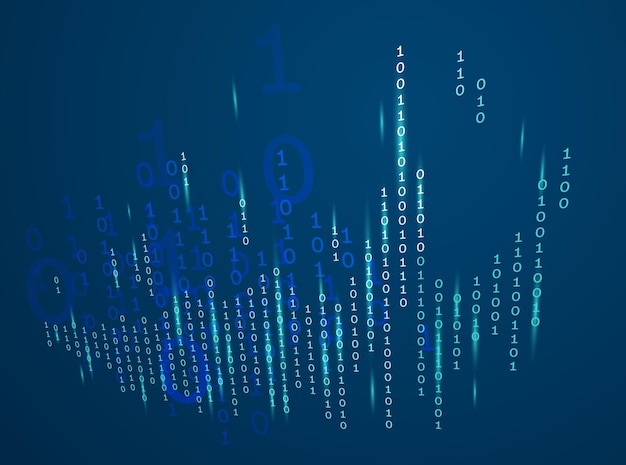binary programming code vector abstract background