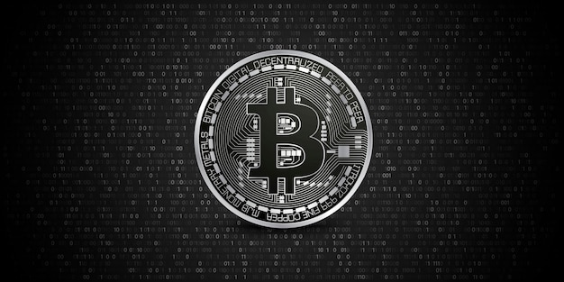 bitcoin with binary code