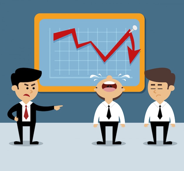 business chart decrease