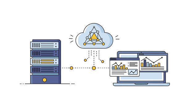 cloud computing and data analysis visualization
