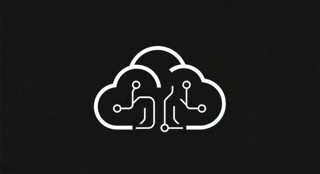 cloud computing and data processing icon