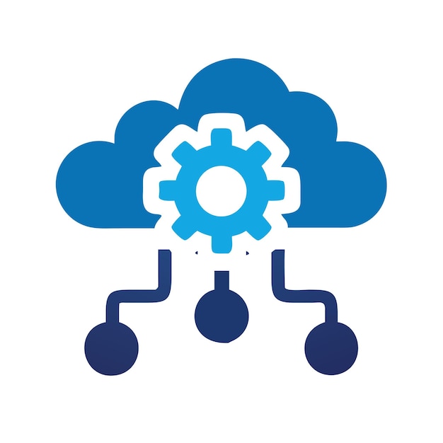 cloud computing and data processing icon