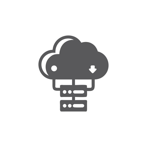 cloud computing and data server icon