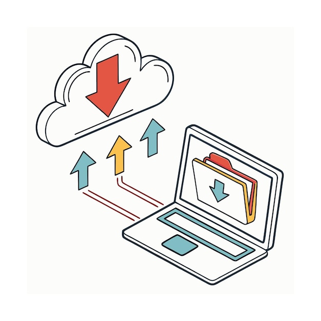 cloud computing and data transfer visualization