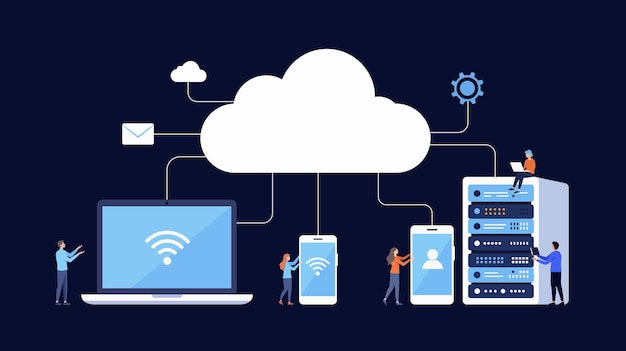 Cloud computing network server data storage