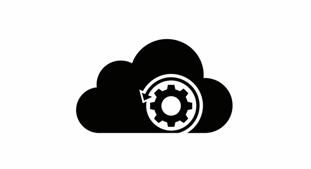 cloud computing synchronization process icon