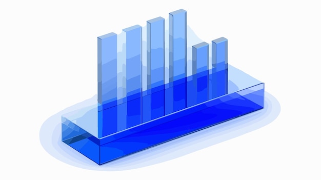 cobalt bar chart decrease interface icon vector
