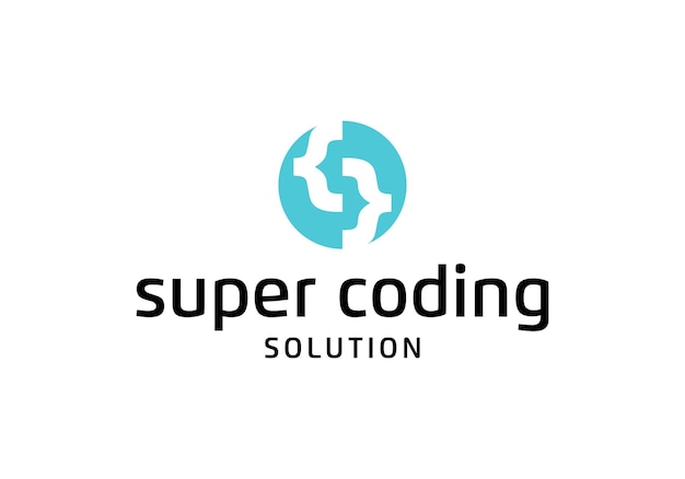 code coding developer logo design