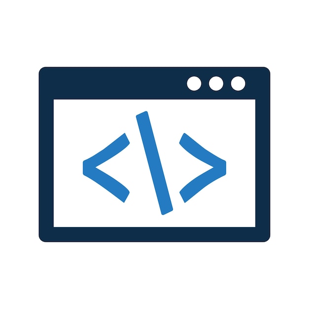 code coding html icon vector
