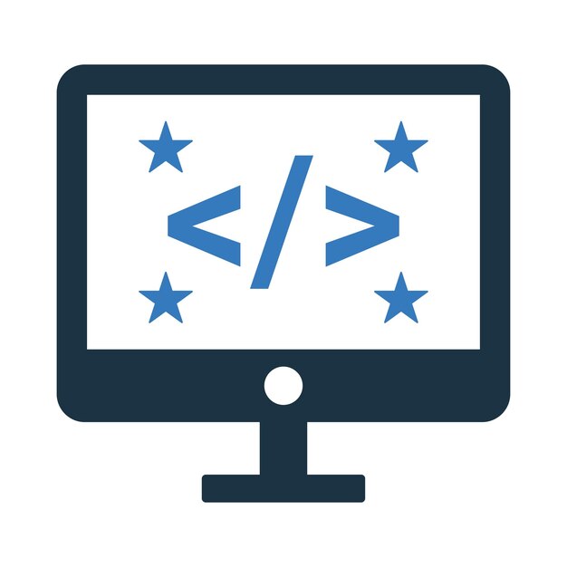 code coding programming icon simple editable vector illustration