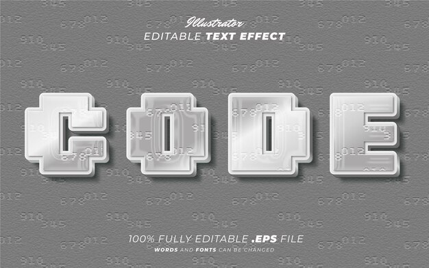 code editable text effect