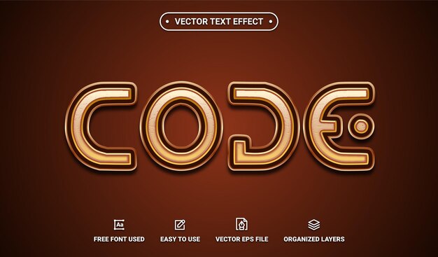 code editable vector text effect