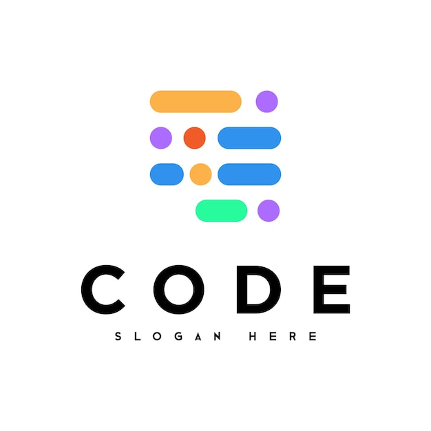 code logo and vector