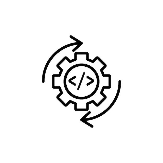code optimization icon set web development coding vector symbol computer programming seo sign