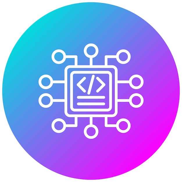 code processor vector illustration style