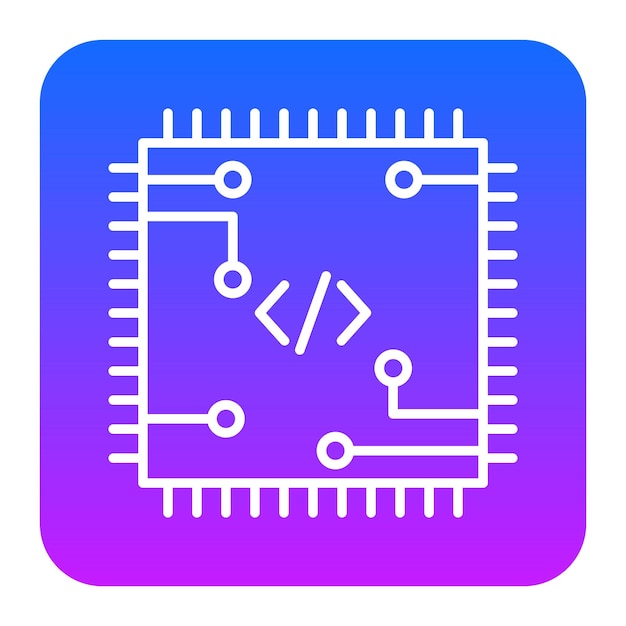 code processor vector illustration