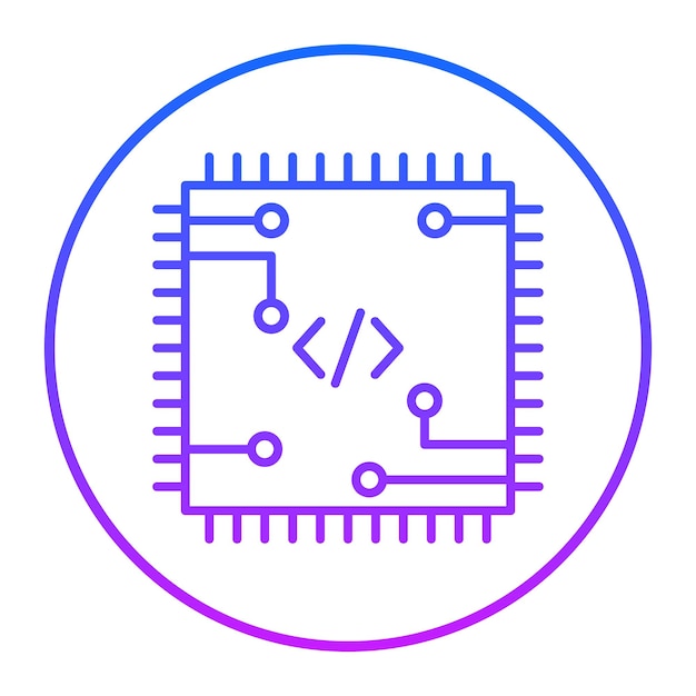 code processor vector illustration