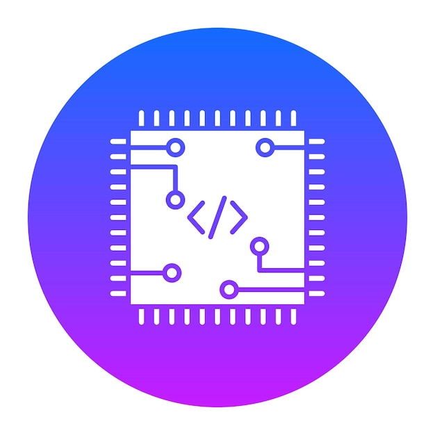 code processor vector illustration