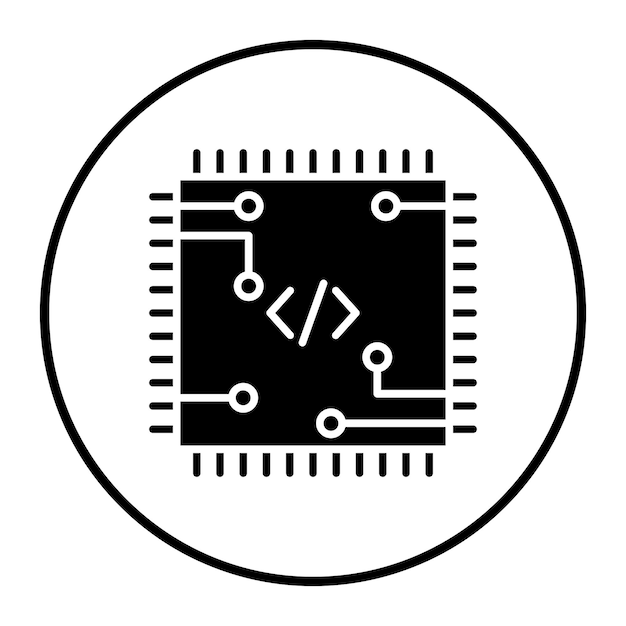 code processor vector illustration