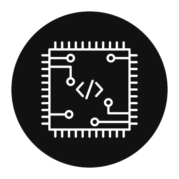 code processor vector illustration