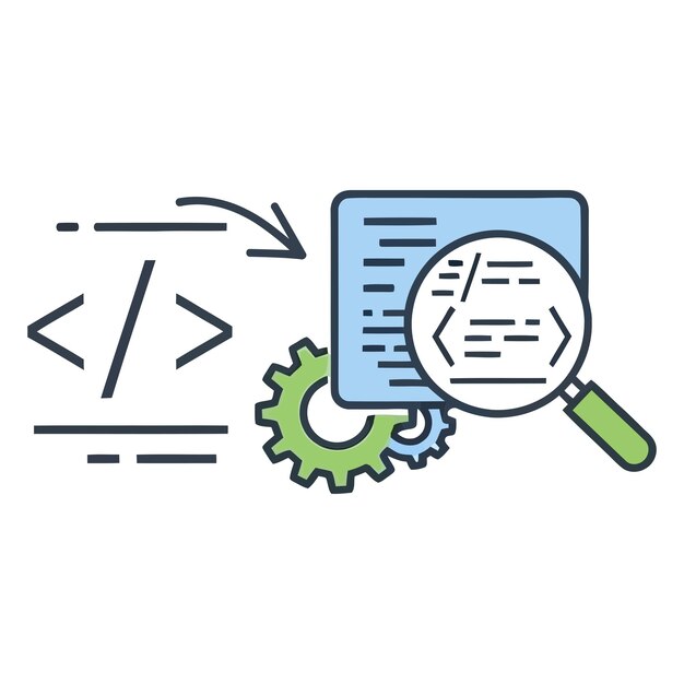 coding and development process icon
