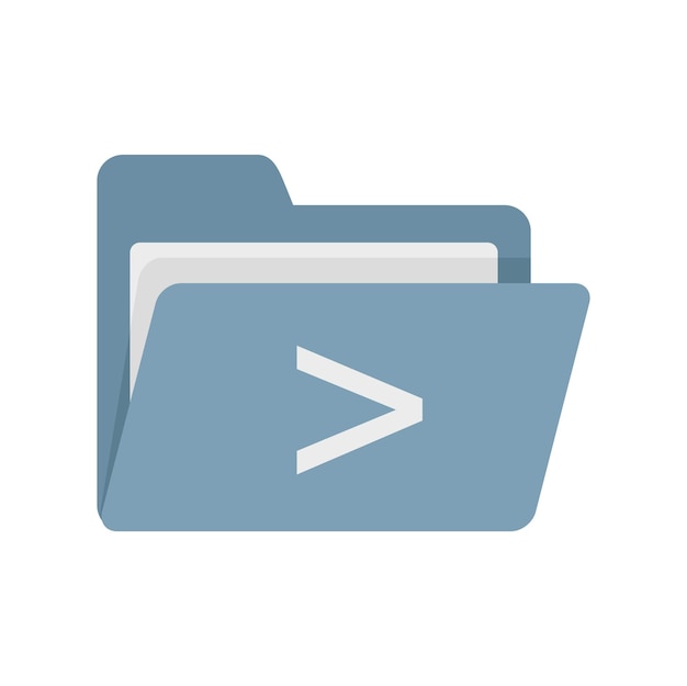 coding folder icon flat vector computer code file digital document isolated