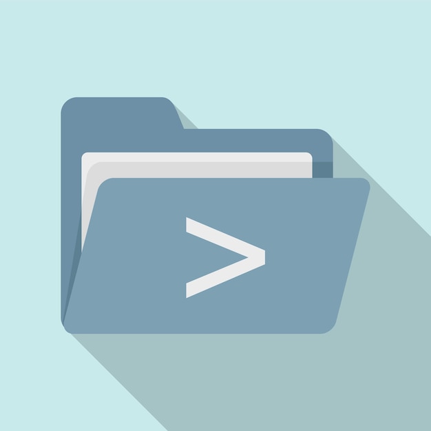 coding folder icon flat vector computer code file digital document