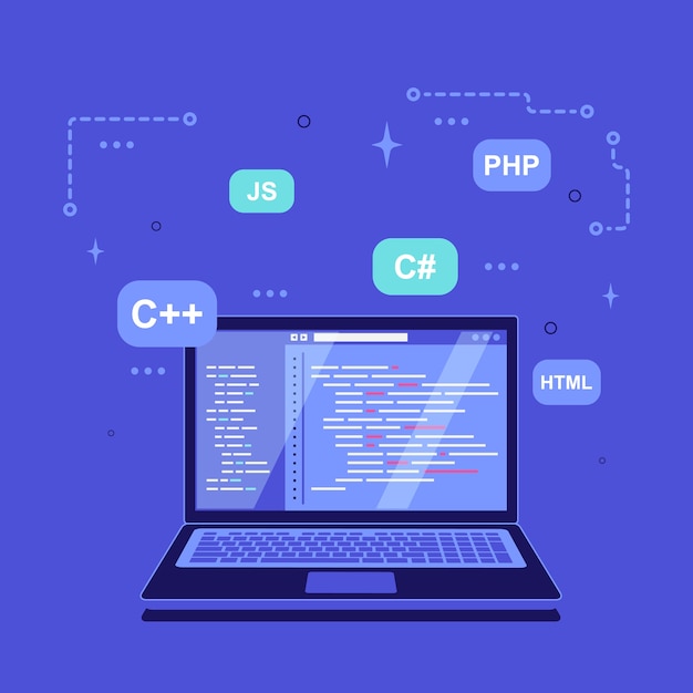 coding, programming, application development concept