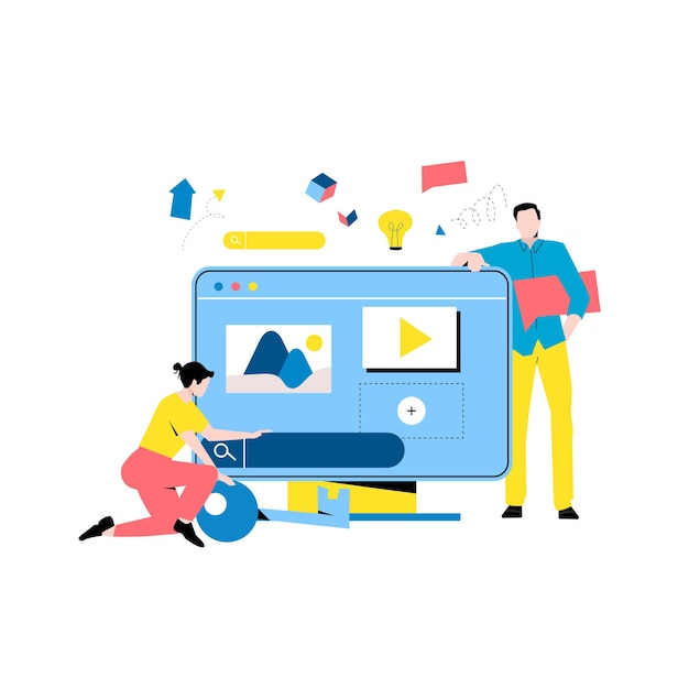 coding programming application and website development flat vector