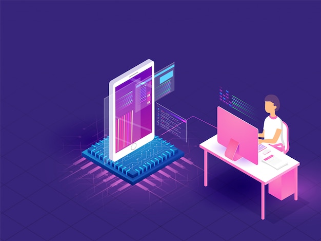 coding and programming concept