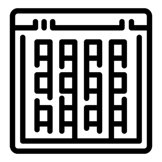 coding programming script icon outline vector test version code