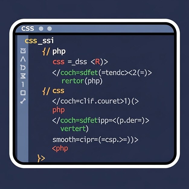 Coding Screen with CSS and PHP Code
