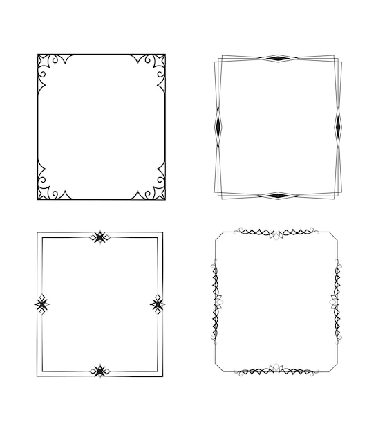 collection of rectangular frames