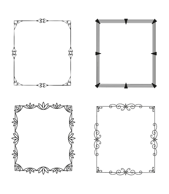 collection of rectangular frames