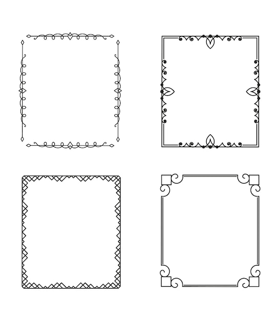 collection of rectangular frames