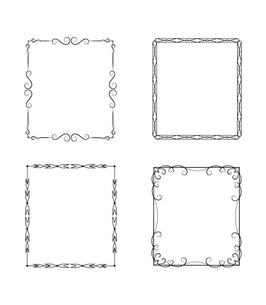collection of rectangular frames