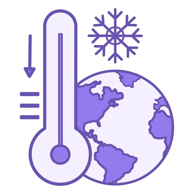 colored icon temperature decrease