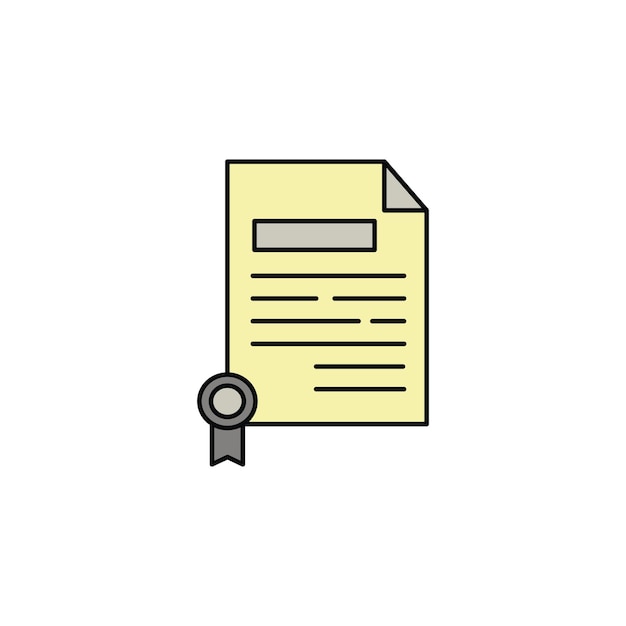 commitment document vector type icon