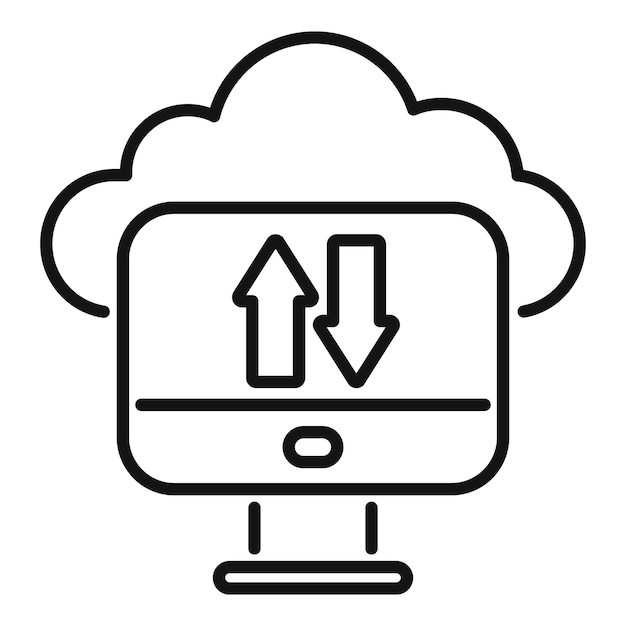 computer exchanging data with cloud computing system