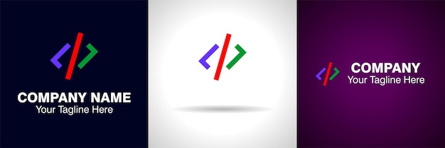 a computer language coding and code logo