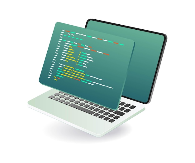 computer with programmer code language