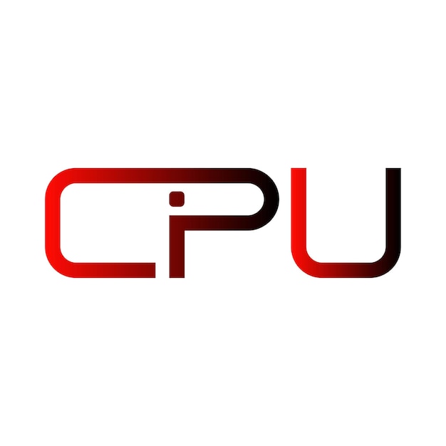 CPU 로고 컴퓨터 기술 하드웨어 전자 처리 프로세서  컴퓨팅 디자인