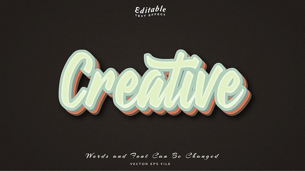 creative editable text effect