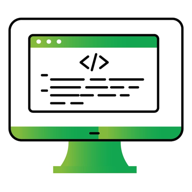 custom coding vector icon representing software development programming and code customization